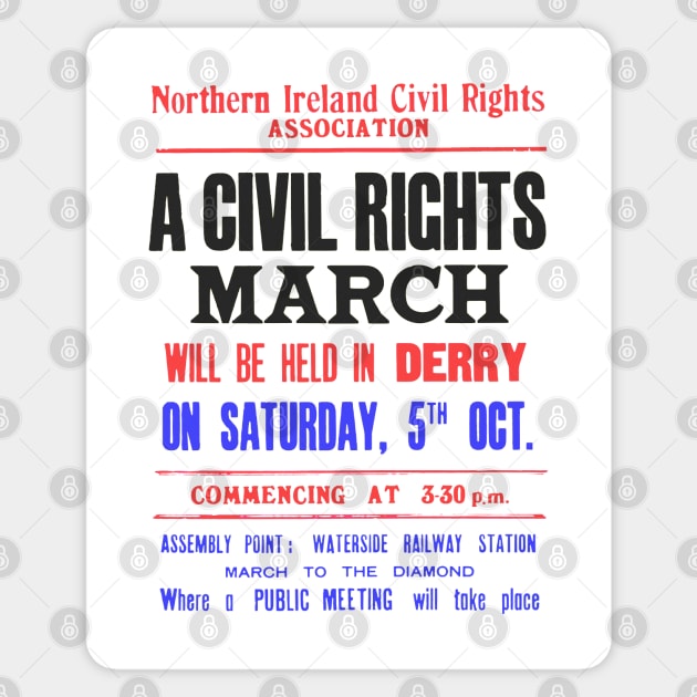 Derry Civil Rights Original Poster Design Sticker by feck!